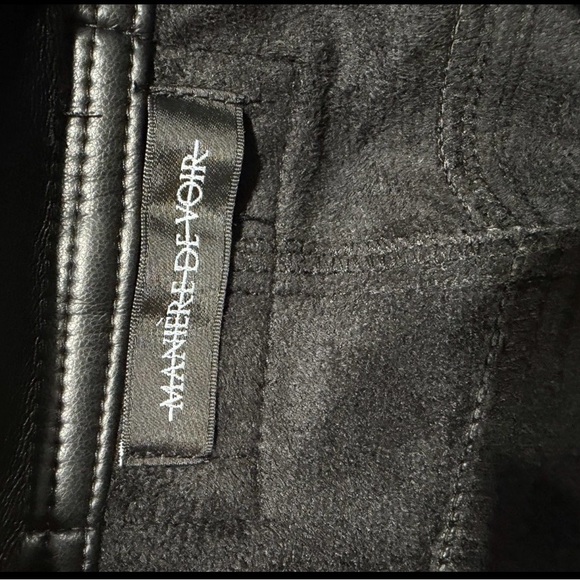 Maniere De Voir Black Lace-Up Flare Pants - Picture 4 of 4